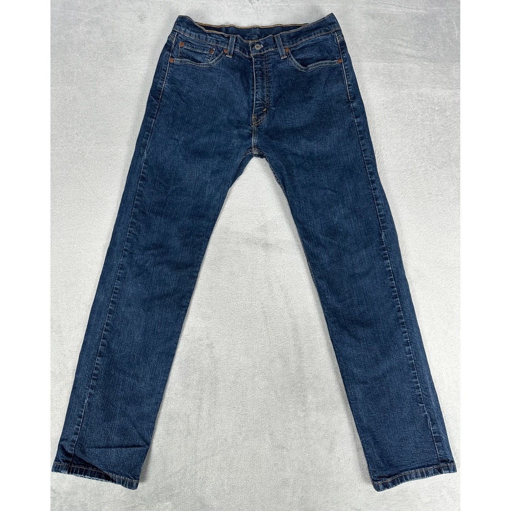 Levi's 505 Regular Stretch Men's 33 x 32 Premium Dark Blue DenimJeans Stretch